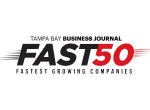 Top 50 Fastest
Growing Companies by Tampa Bay Business Journal