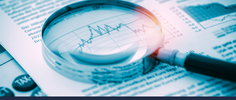 Examining image with magnifying glass