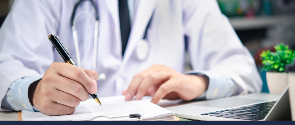 physician documenting